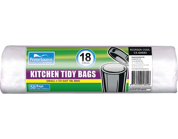 Kitchen Tidy Bags, Bin Liners (Small White Perforated Roll)