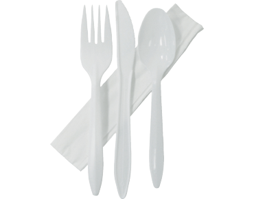 Plastic Knife, Fork, Spoon & Paper Napkin Combo-Pak®