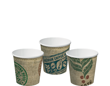 Single Wall Takeaway Paper Coffee Cups (Jute 4oz)