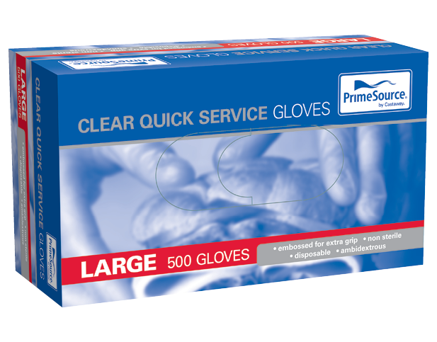 Quick Service Disposable Latex Gloves (Large)