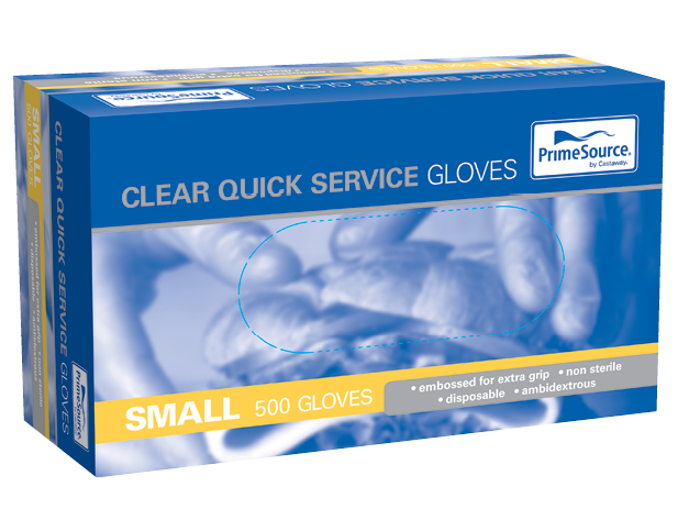 Quick Service Disposable Latex Gloves (Small)