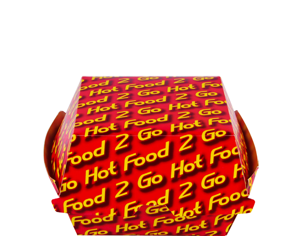 Hot Food 2 Go® Burger Clams Paper Containers (Large)