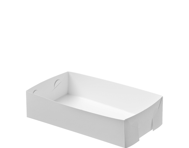 Folding White Paper Food Trays (Extra Small)